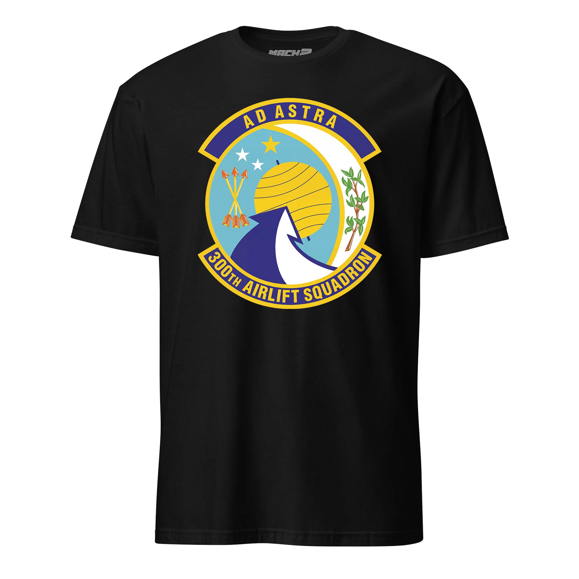 Mach2 Squadron Upload | 300TH AIRLIFT SQUADRON | T-Shirt | Black | MACH-SHORT-SLEEVE-FRONT-BLACK.jpg
