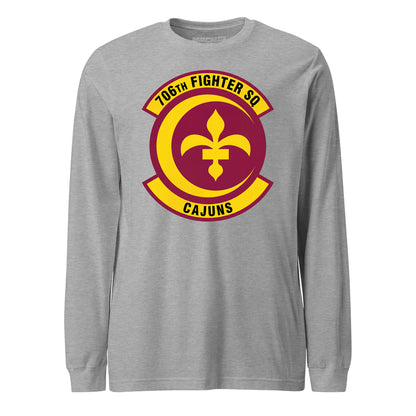 Mach2 Squadron Upload | 706TH AGGRESSOR SQUADRON | Long Sleeve | Heather Grey | MACH-LONG-SLEEVE-FRONT-GREY.jpg