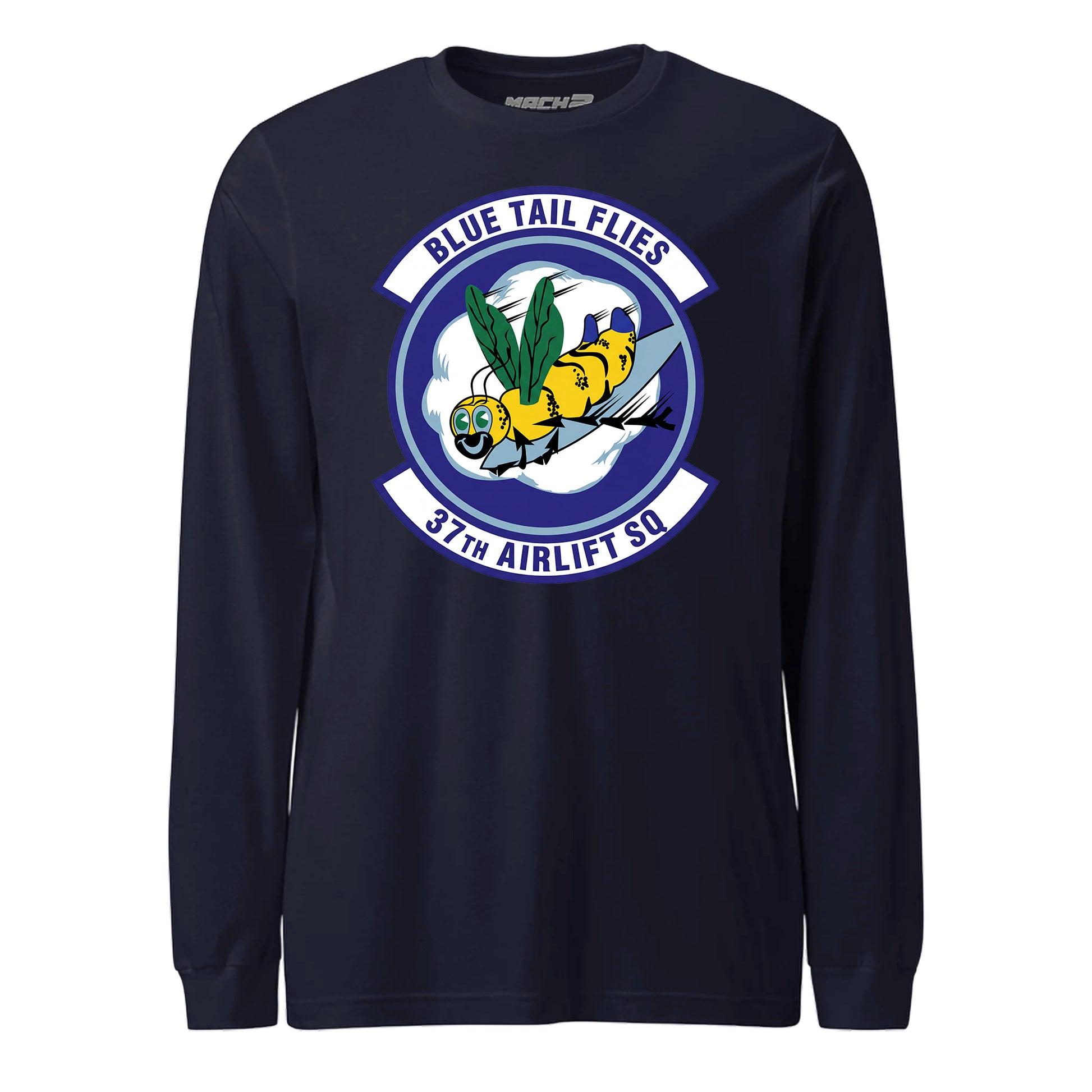 Mach2 Squadron Upload | 37TH AIRLIFT SQUADRON | Long Sleeve | Navy | MACH-LONG-SLEEVE-FRONT-NAVY.jpg