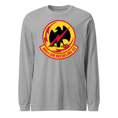 Mach2 Squadron Upload | 465TH AIR REFUELING SQUADRON | Long Sleeve | Heather Grey | MACH-LONG-SLEEVE-FRONT-GREY.jpg