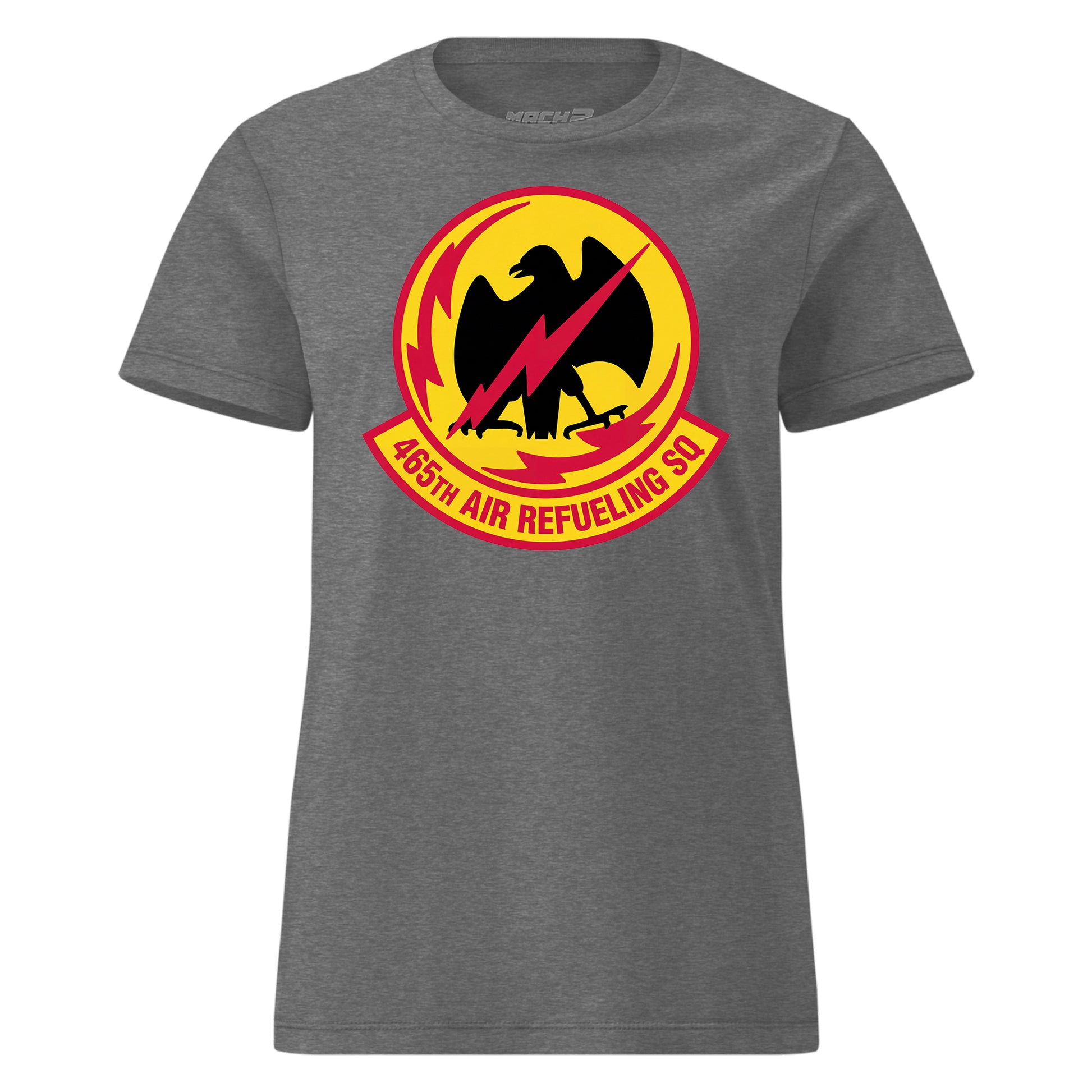 Mach2 Squadron Upload | 465TH AIR REFUELING SQUADRON | Womens | Charcoal Heather | MACH-WOMENS-FRONT-CHARCOAL.jpg