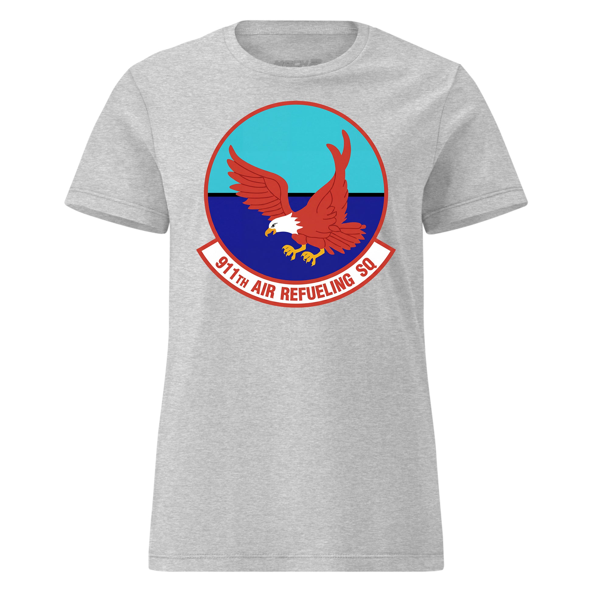 Mach2 Squadron Upload | 911TH AIR REFUELING SQUADRON | Womens | Heather Grey | MACH-WOMENS-FRONT-GREY.jpg
