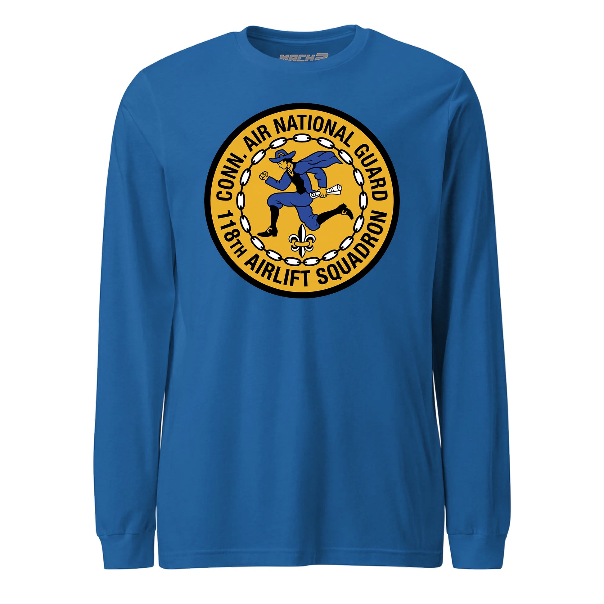Mach2 Squadron Upload | 118TH AIRLIFT SQUADRON | Long Sleeve | Royal | MACH-LONG-SLEEVE-FRONT-ROYAL.jpg