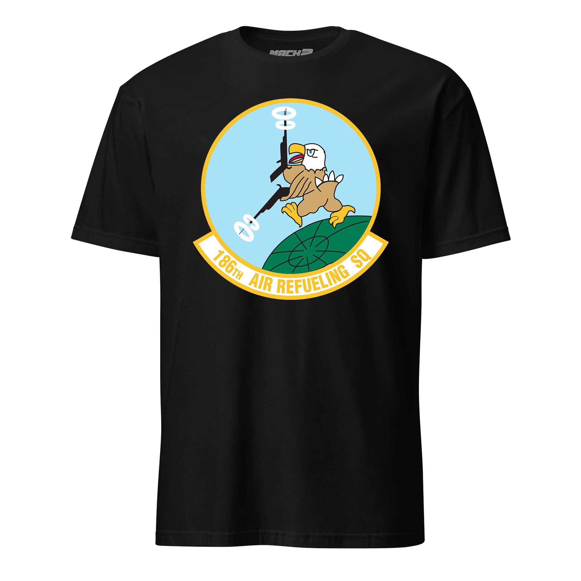 Mach2 Squadron Upload | 186TH AIRLIFT SQUADRON | T-Shirt | Black | MACH-SHORT-SLEEVE-FRONT-BLACK.jpg