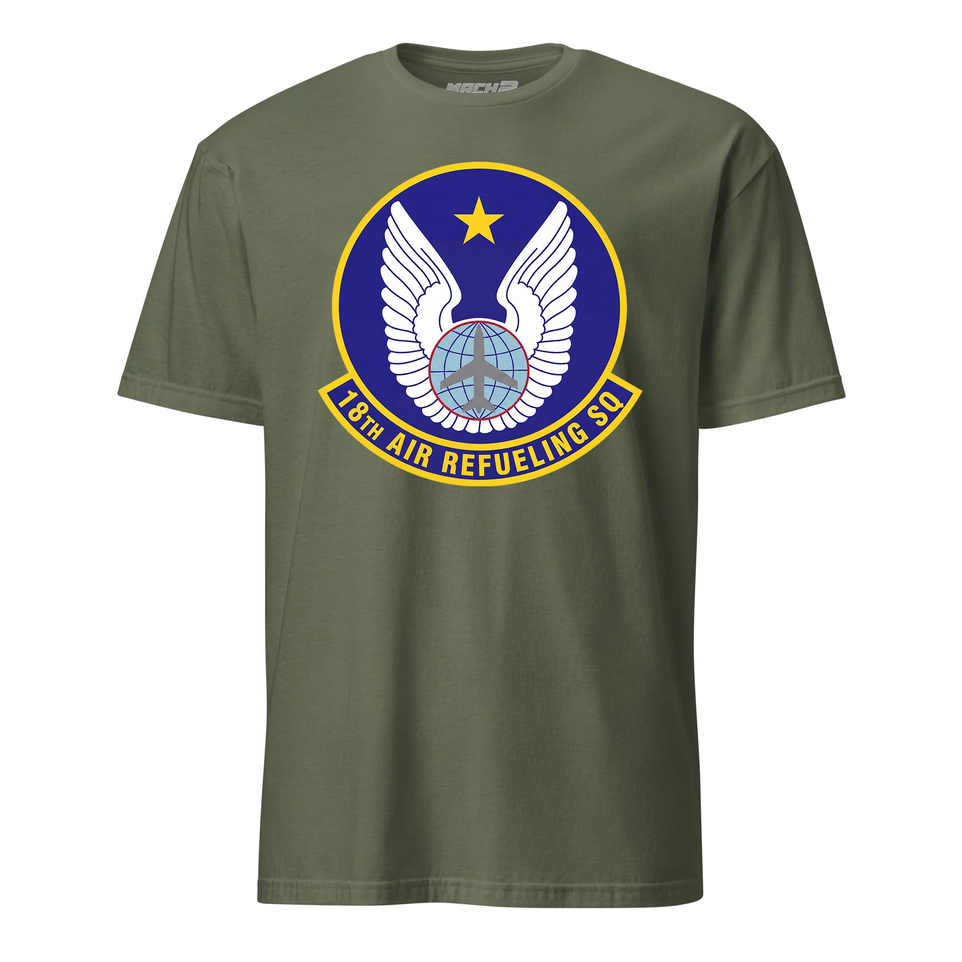 Mach2 Squadron Upload | 18TH AIR REFUELING SQUADRON | T-Shirt | OD Green | MACH-SHORT-SLEEVE-FRONT-OD.jpg