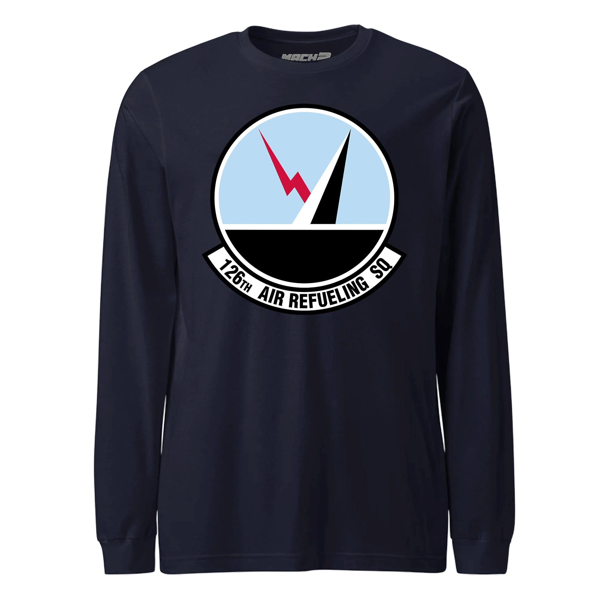 Mach2 Squadron Upload | 126TH AIR REFUELING SQUADRON | Long Sleeve | Navy | MACH-LONG-SLEEVE-FRONT-NAVY.jpg