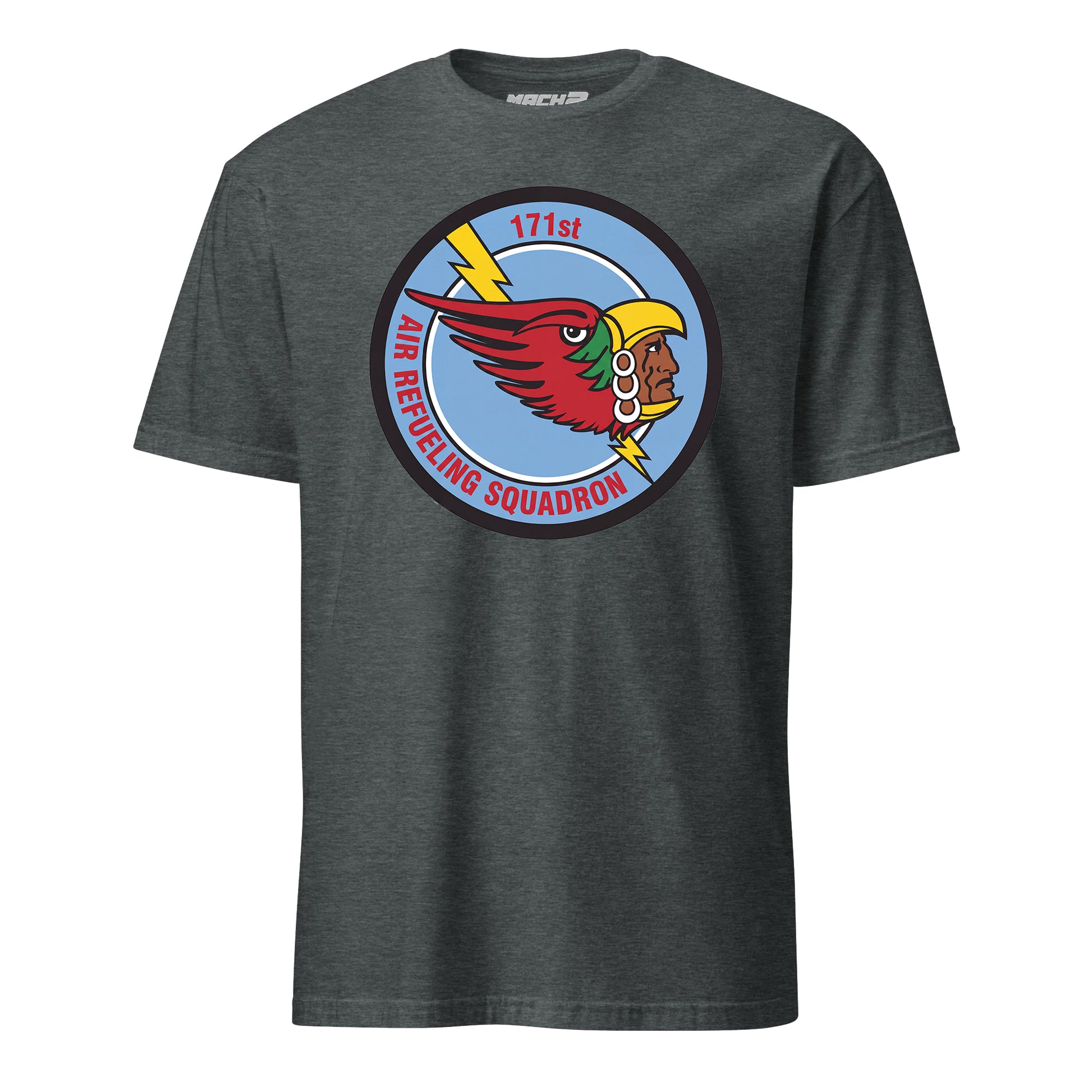 Mach2 Squadron Upload | 171ST AIR REFUELING SQUADRON | T-Shirt | Charcoal Heather | MACH-SHORT-SLEEVE-FRONT-CHARCOAL.jpg