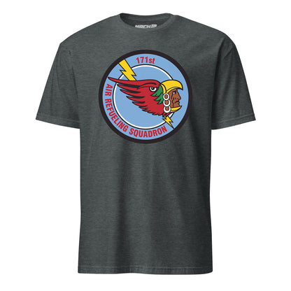 Mach2 Squadron Upload | 171ST AIR REFUELING SQUADRON | T-Shirt | Charcoal Heather | MACH-SHORT-SLEEVE-FRONT-CHARCOAL.jpg