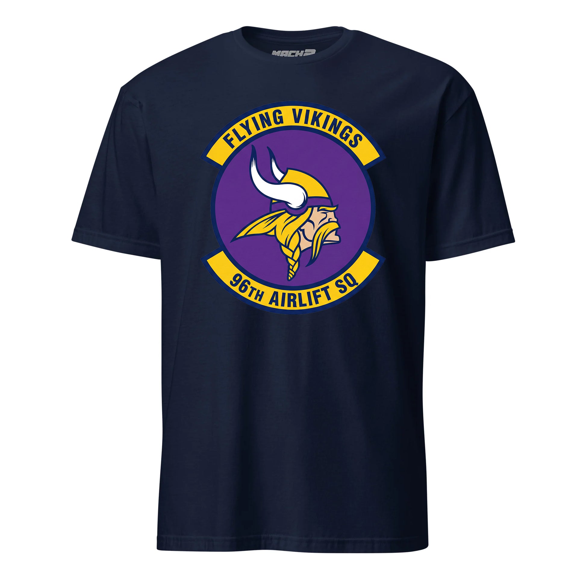 Mach2 Squadron Upload | 96TH AIRLIFT SQUADRON | T-Shirt | Navy | MACH-SHORT-SLEEVE-FRONT-NAVY.jpg