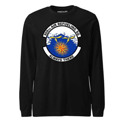 Mach2 Squadron Upload | 909TH AIR REFUELING SQUADRON | Long Sleeve | Black | MACH-LONG-SLEEVE-FRONT-BLACK.jpg