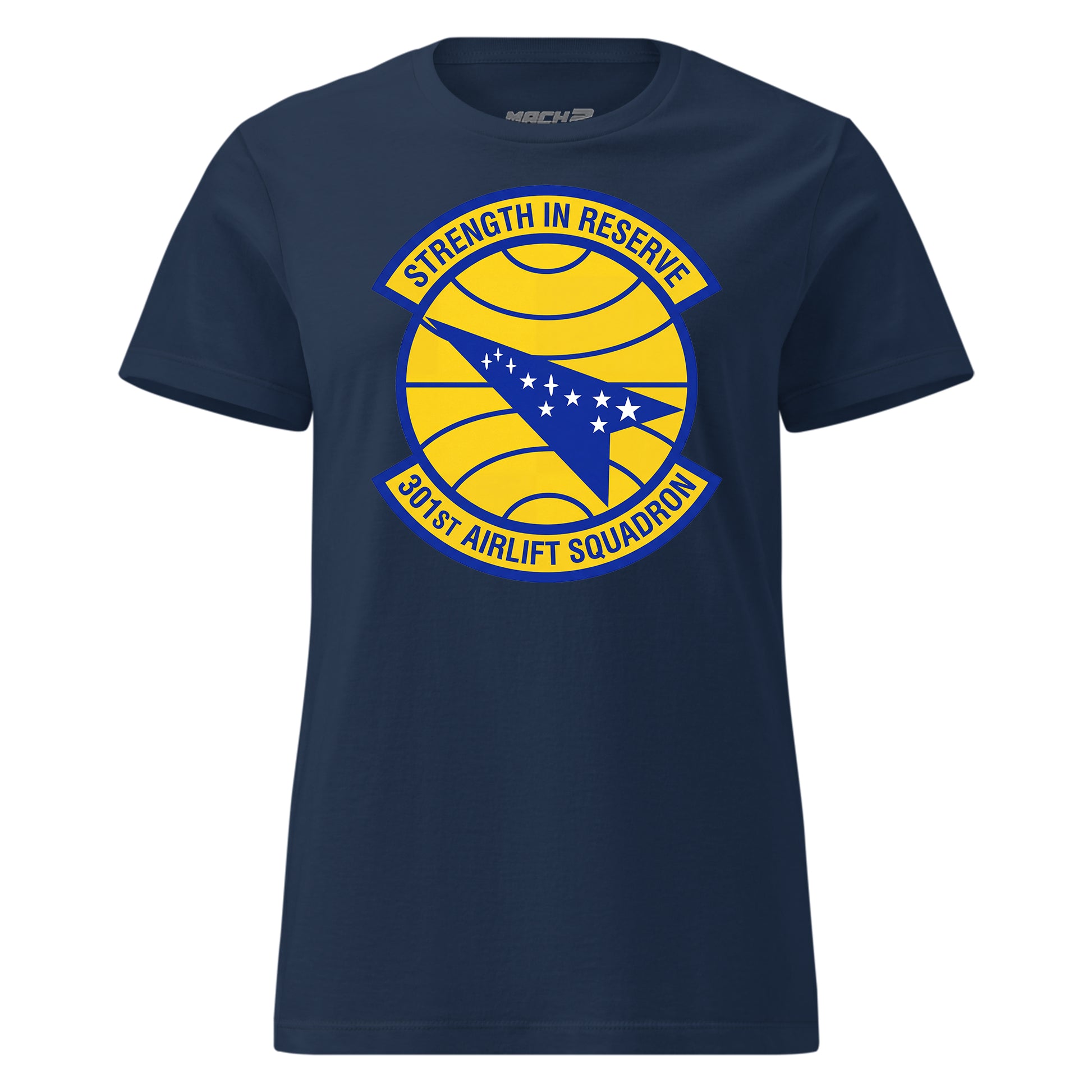 Mach2 Squadron Upload | 301ST AIRLIFT SQUADRON | Womens | Navy | MACH-WOMENS-FRONT-NAVY.jpg