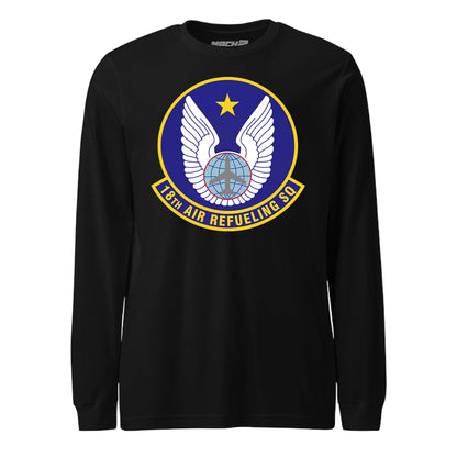 Mach2 Squadron Upload | 18TH AIR REFUELING SQUADRON | Long Sleeve | Black | MACH-LONG-SLEEVE-FRONT-BLACK.jpg
