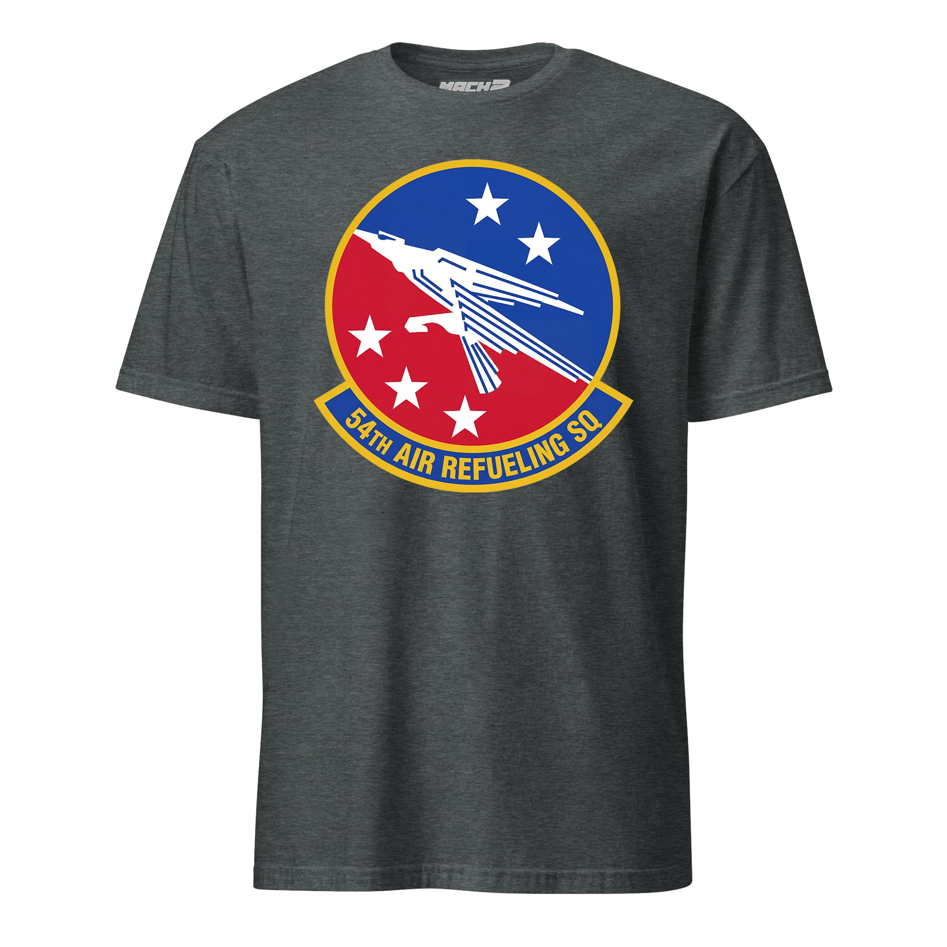 Mach2 Squadron Upload | 54TH AIR REFUELING SQUADRON | T-Shirt | Charcoal Heather | MACH-SHORT-SLEEVE-FRONT-CHARCOAL.jpg