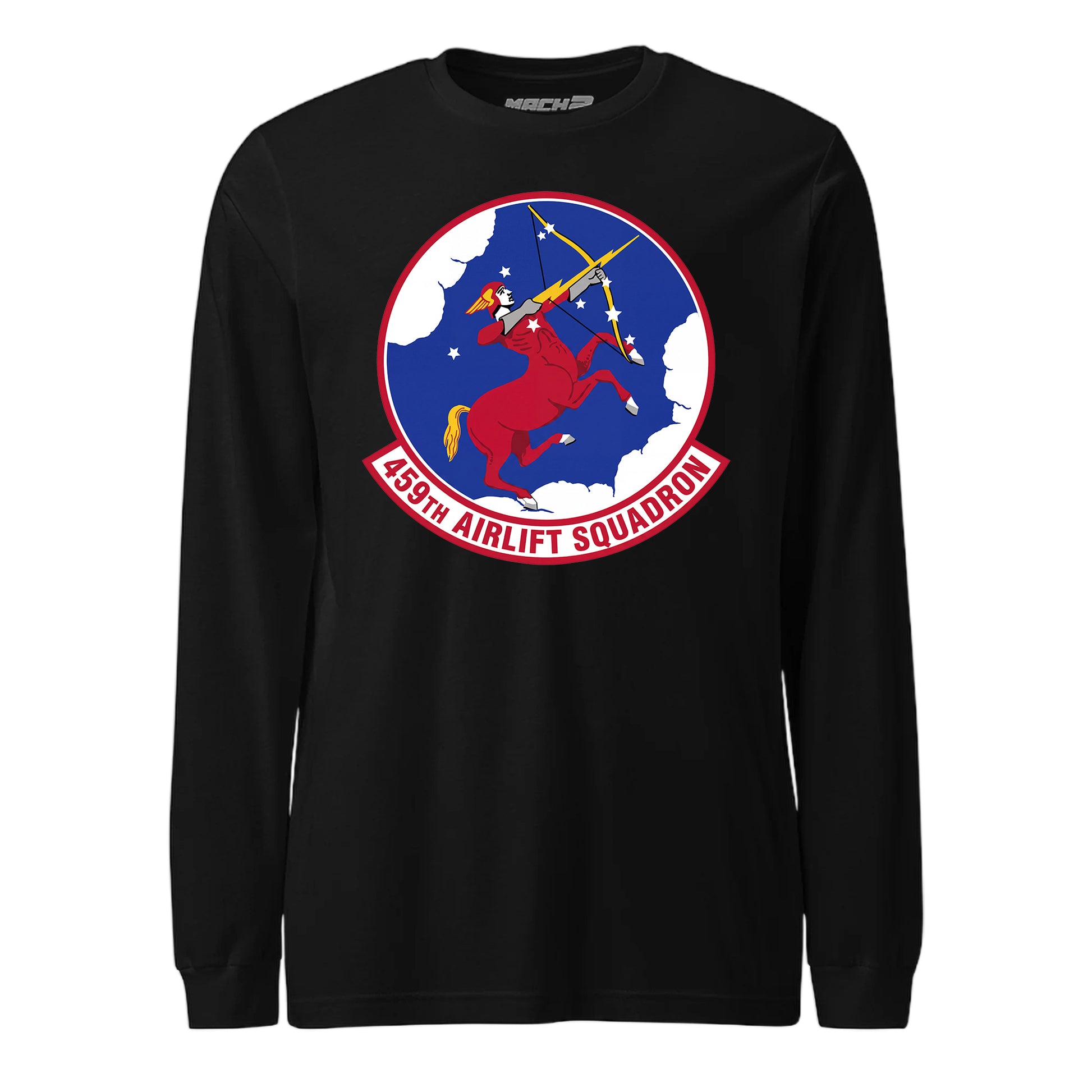 Mach2 Squadron Upload | 459TH AIRLIFT SQUADRON | Long Sleeve | Black | MACH-LONG-SLEEVE-FRONT-BLACK.jpg