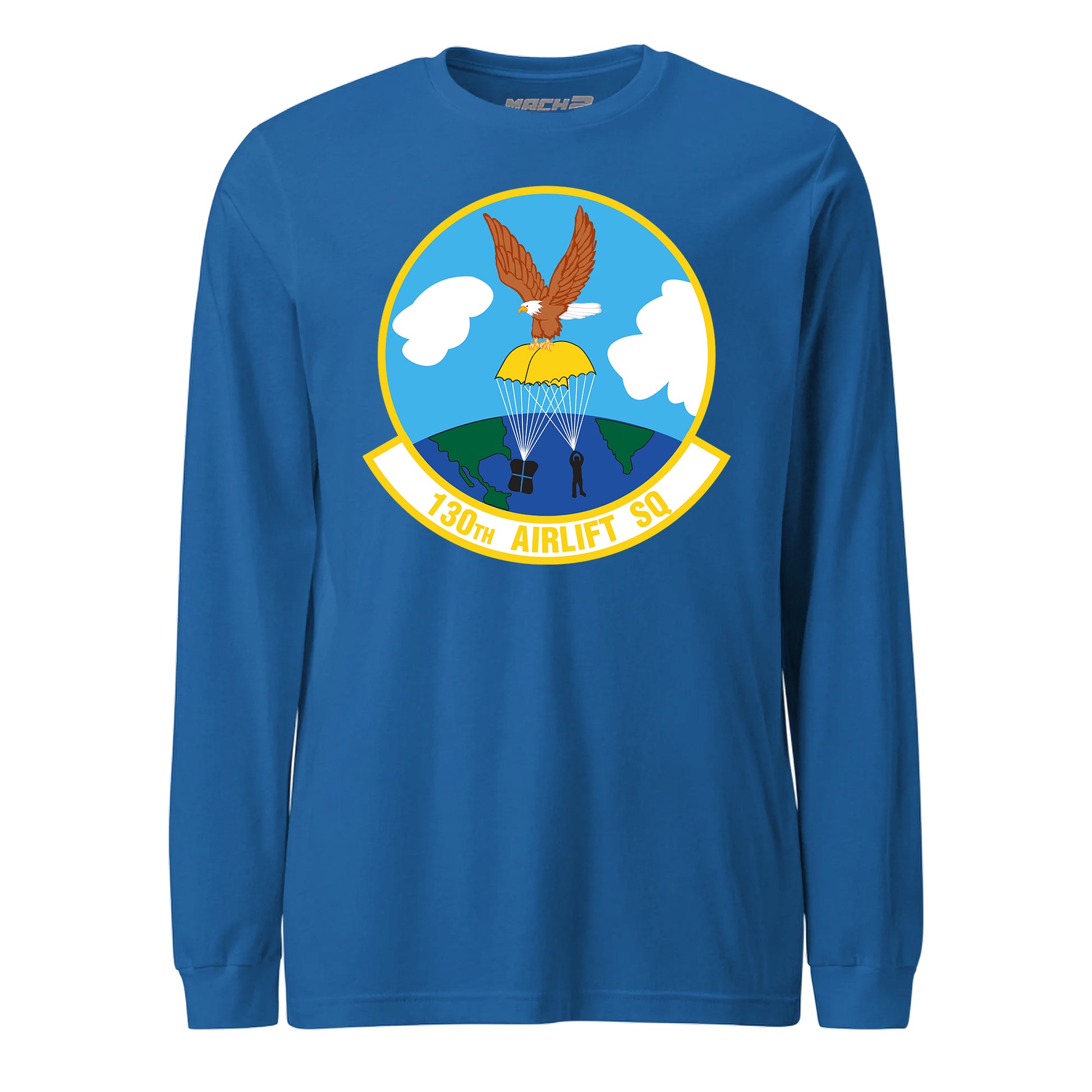 Mach2 Squadron Upload | 130TH AIRLIFT SQUADRON | Long Sleeve | Royal | MACH-LONG-SLEEVE-FRONT-ROYAL.jpg