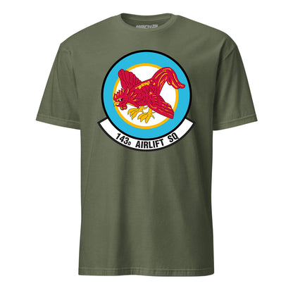 Mach2 Squadron Upload | 143RD AIRLIFT SQUADRON | T-Shirt | OD Green | MACH-SHORT-SLEEVE-FRONT-OD.jpg