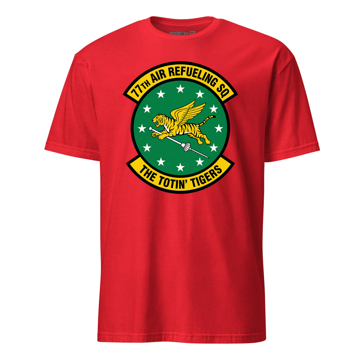 Mach2 Squadron Upload | 77TH AIR REFUELING SQUADRON | T-Shirt | Red | MACH-SHORT-SLEEVE-FRONT-RED.jpg