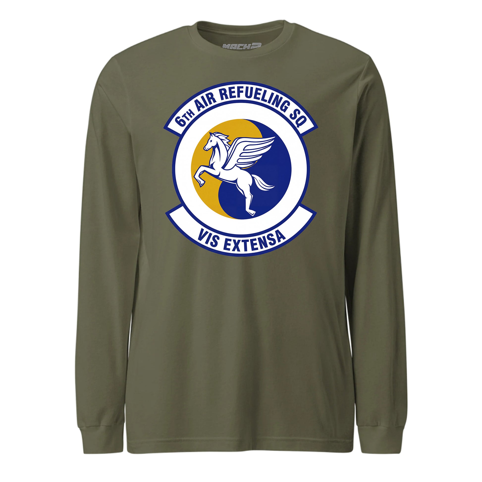 Mach2 Squadron Upload | 6TH AIR REFUELING SQUADRON | Long Sleeve | OD Green | MACH-LONG-SLEEVE-FRONT-OD.jpg