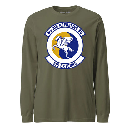 Mach2 Squadron Upload | 6TH AIR REFUELING SQUADRON | Long Sleeve | OD Green | MACH-LONG-SLEEVE-FRONT-OD.jpg