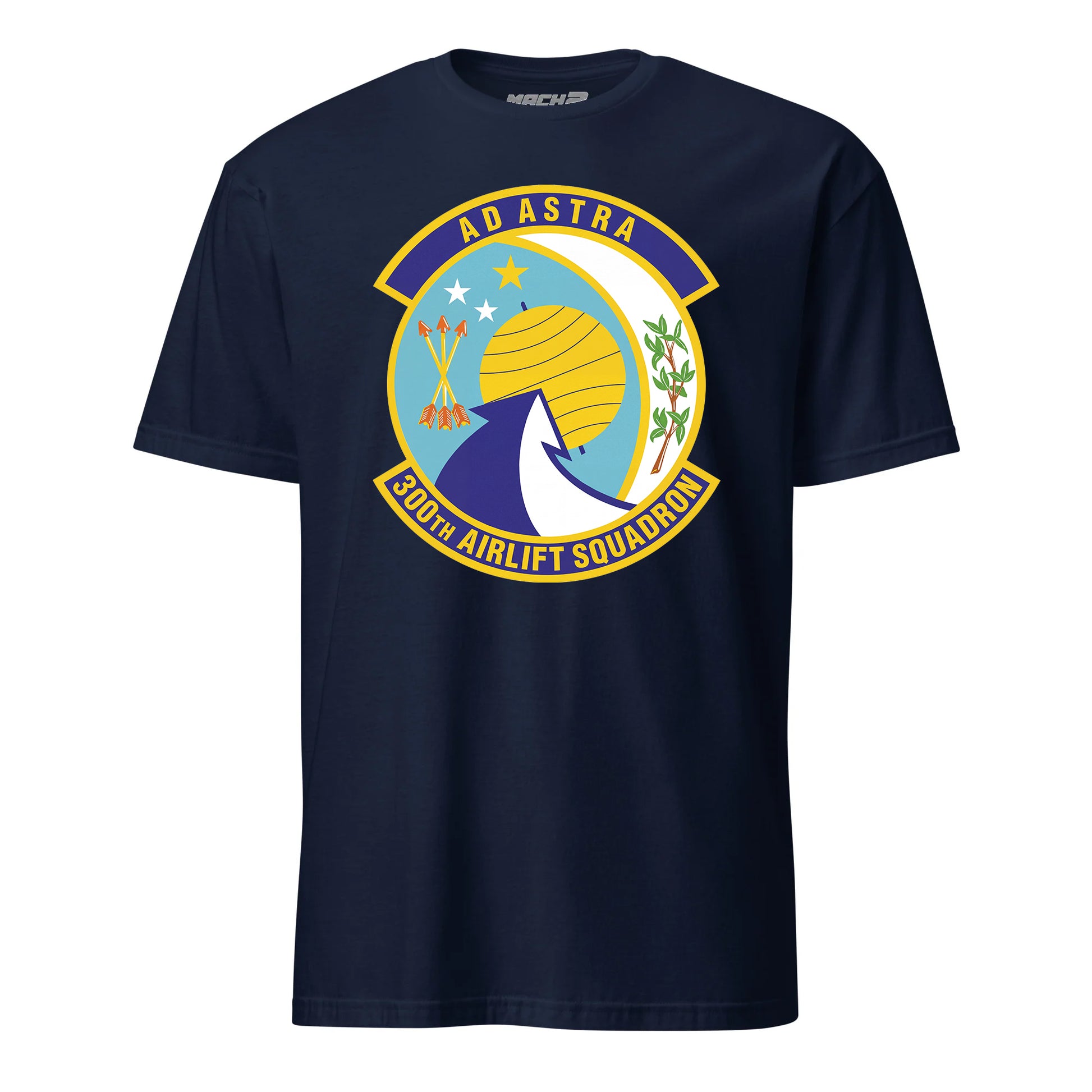 Mach2 Squadron Upload | 300TH AIRLIFT SQUADRON | T-Shirt | Navy | MACH-SHORT-SLEEVE-FRONT-NAVY.jpg