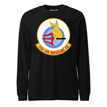 Mach2 Squadron Upload | 153RD AIR REFUELING SQUADRON | Long Sleeve | Black | MACH-LONG-SLEEVE-FRONT-BLACK.jpg
