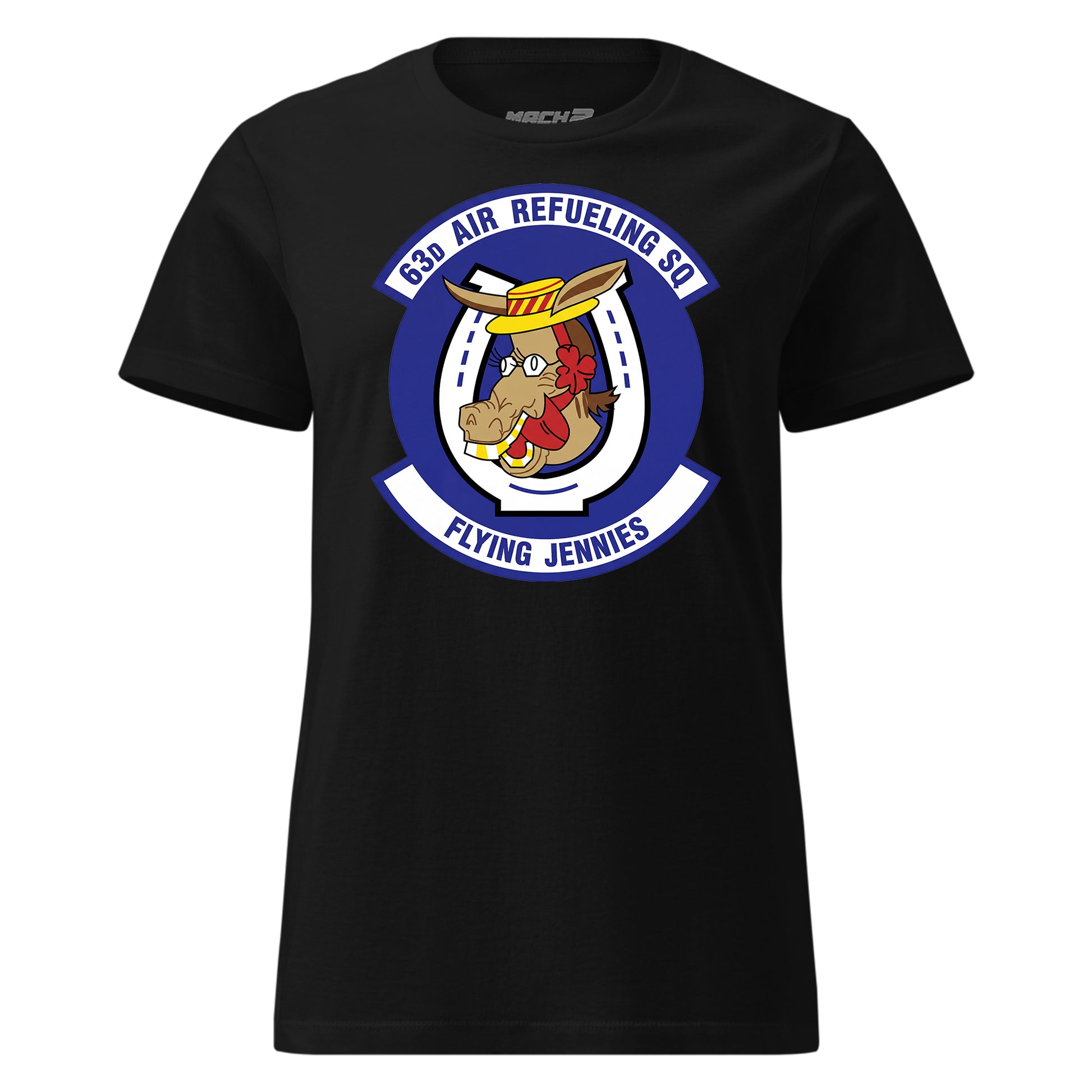 Mach2 Squadron Upload | 63RD AIR REFUELING SQUADRON | Womens | Black | MACH-WOMENS-FRONT-BLACK.jpg