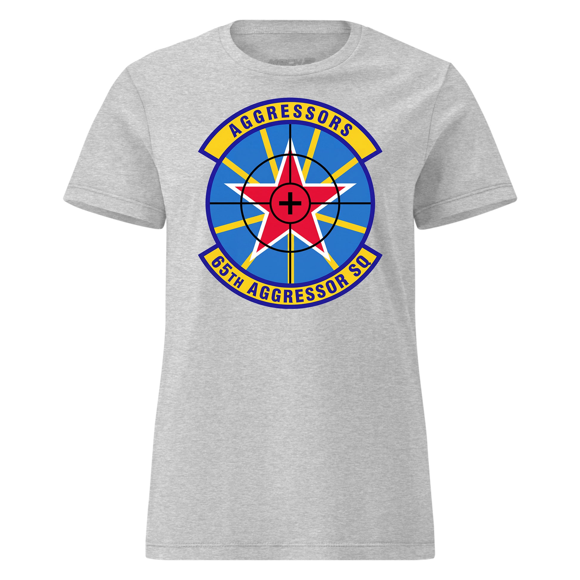 Mach2 Squadron Upload | 65TH AGGRESSOR SQUADRON | Womens | Heather Grey | MACH-WOMENS-FRONT-GREY.jpg