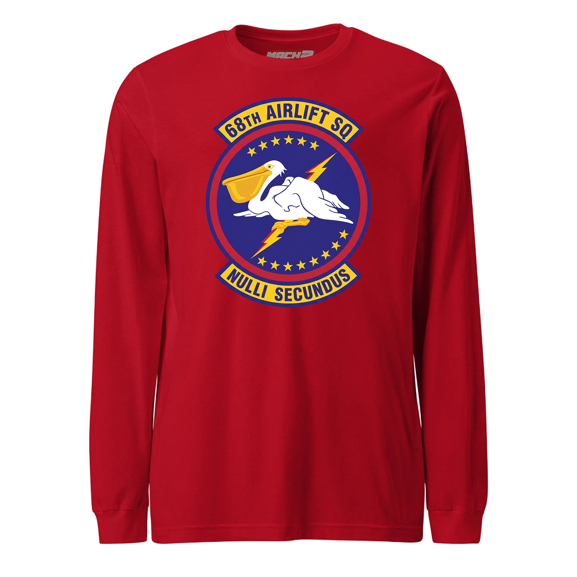 Mach2 Squadron Upload | 68TH AIRLIFT SQUADRON | Long Sleeve | Red | MACH-LONG-SLEEVE-FRONT-RED.jpg