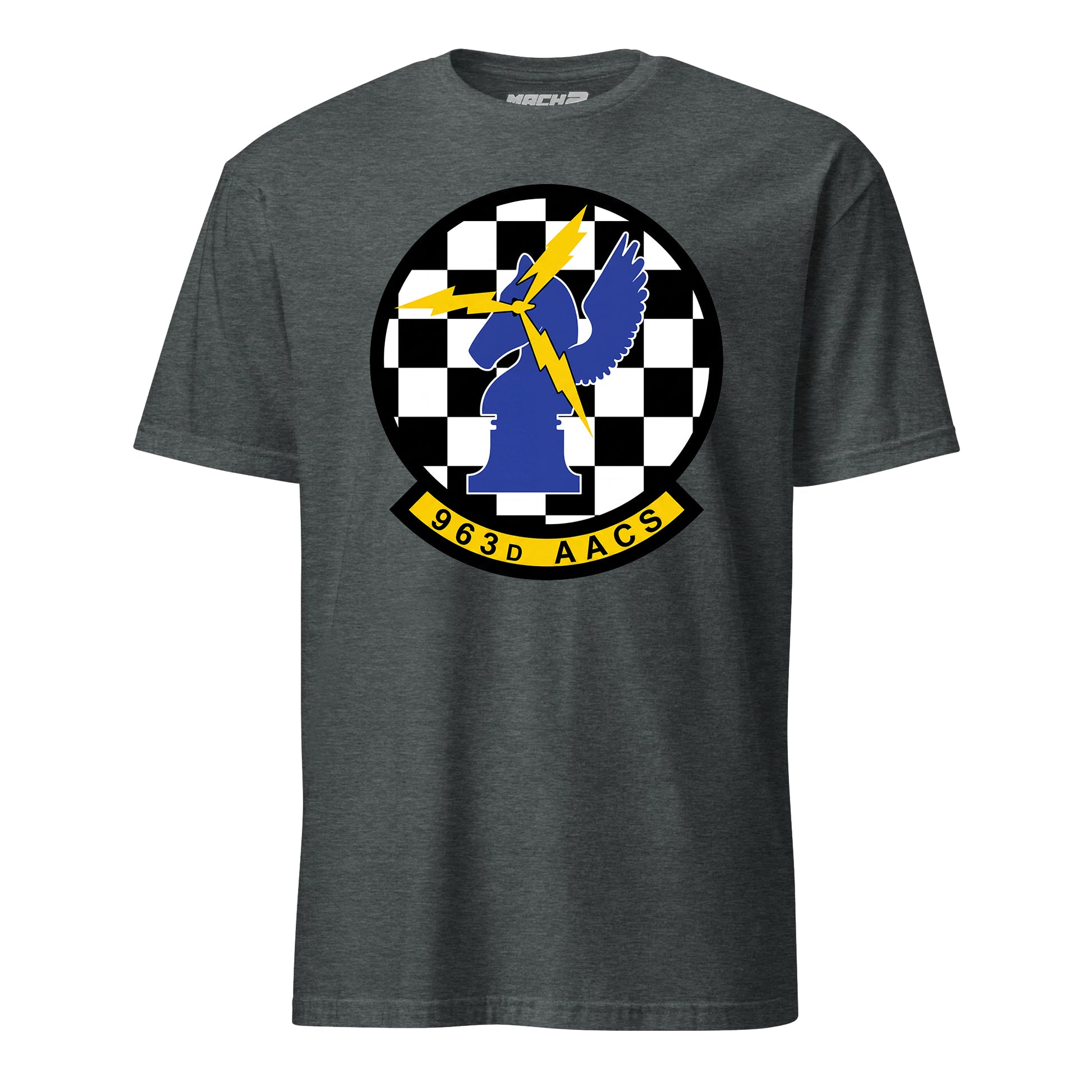 Mach2 Squadron Upload | 963RD AIRBORNE AIR CONTROL SQUADRON | T-Shirt | Charcoal Heather | MACH-SHORT-SLEEVE-FRONT-CHARCOAL.jpg