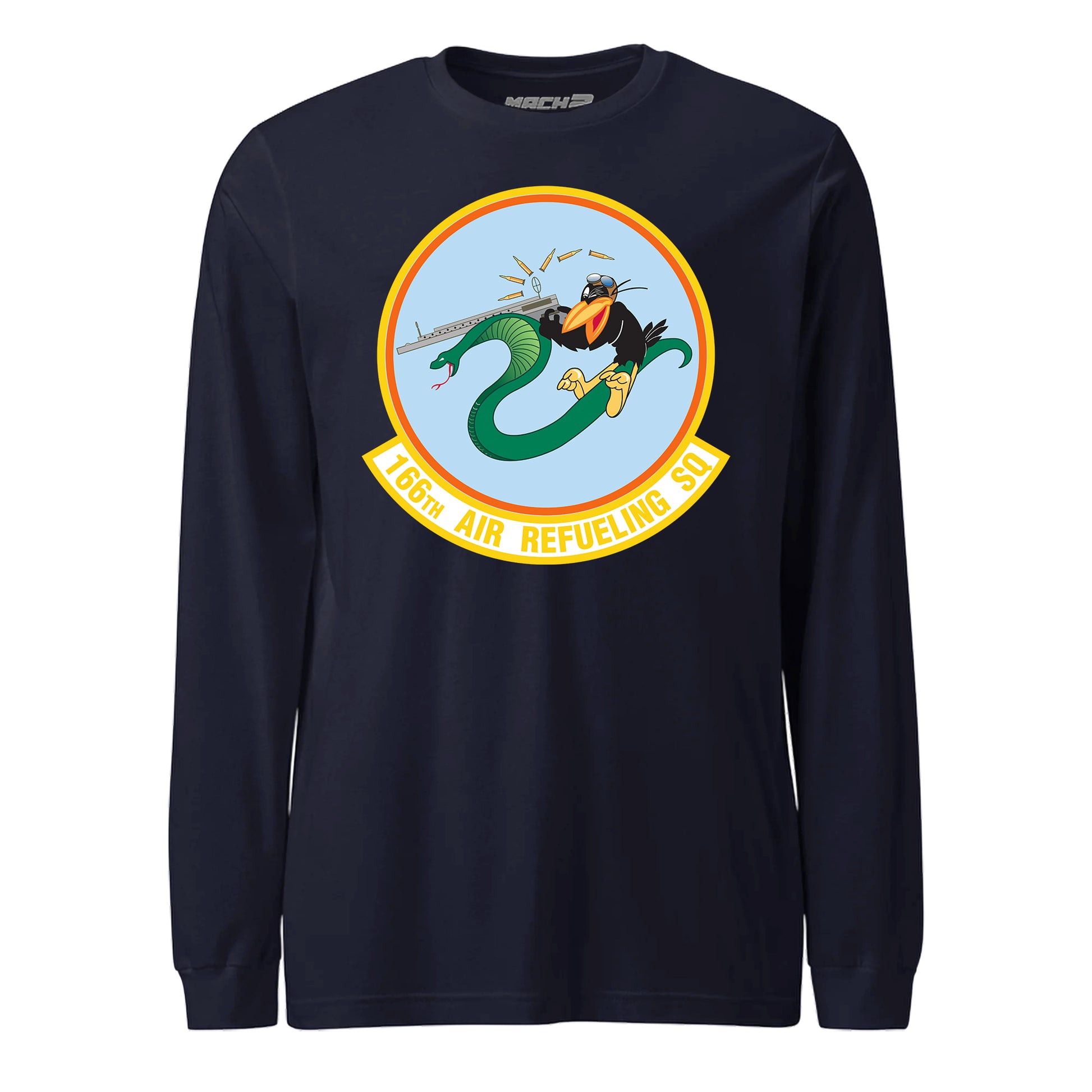 Mach2 Squadron Upload | 166TH AIR REFUELING SQUADRON | Long Sleeve | Navy | MACH-LONG-SLEEVE-FRONT-NAVY.jpg