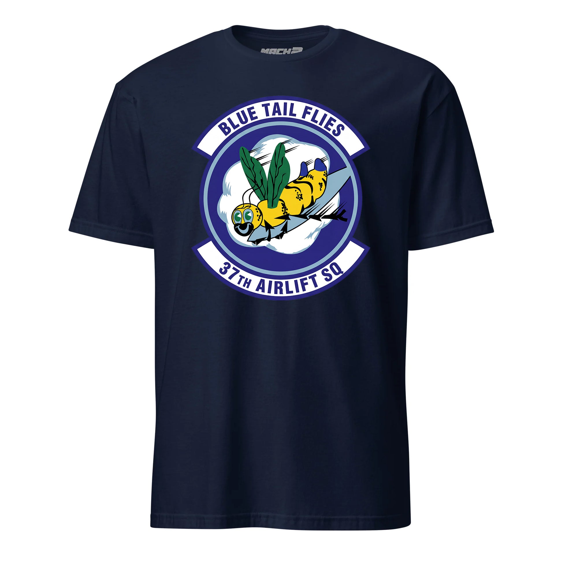 Mach2 Squadron Upload | 37TH AIRLIFT SQUADRON | T-Shirt | Navy | MACH-SHORT-SLEEVE-FRONT-NAVY.jpg