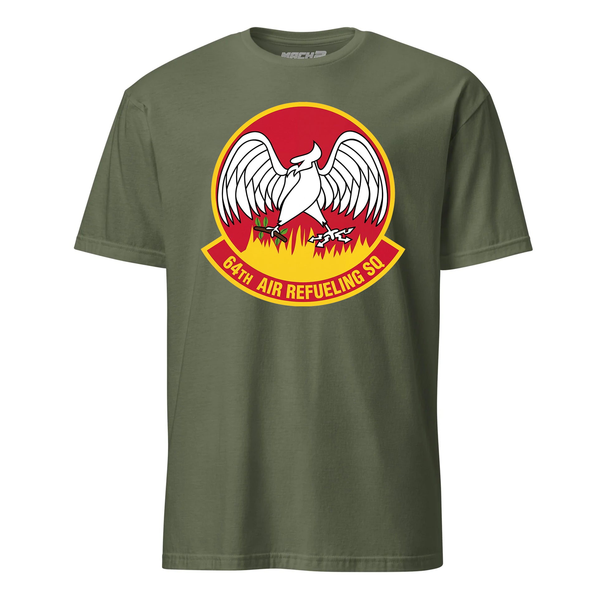 Mach2 Squadron Upload | 64TH AIR REFUELING SQUADRON | T-Shirt | OD Green | MACH-SHORT-SLEEVE-FRONT-OD.jpg