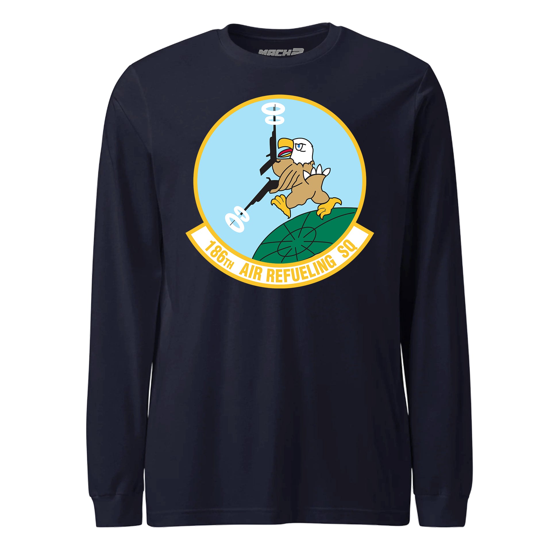 Mach2 Squadron Upload | 186TH AIRLIFT SQUADRON | Long Sleeve | Navy | MACH-LONG-SLEEVE-FRONT-NAVY.jpg