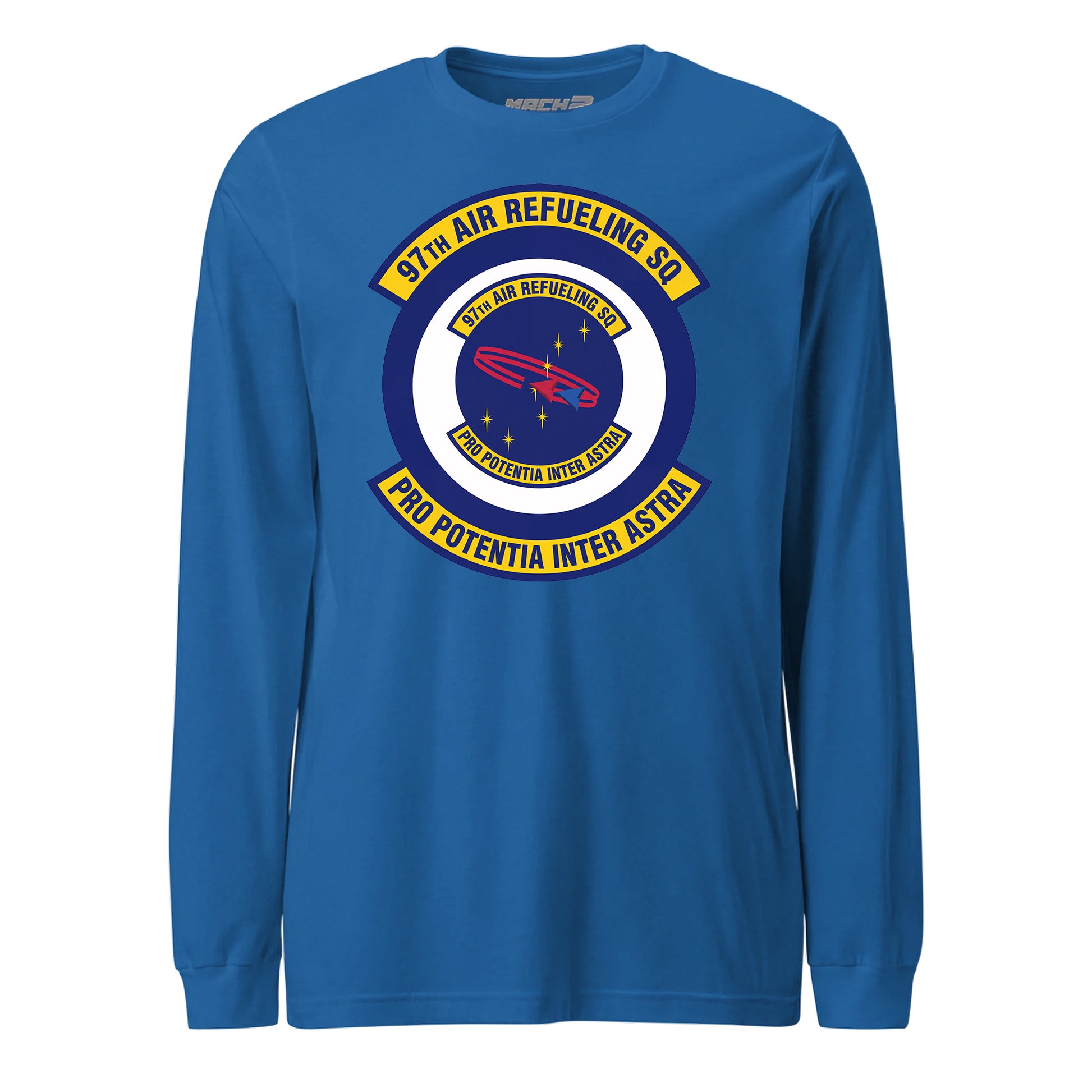 Mach2 Squadron Upload | 97TH AIR REFUELING SQUADRON | Long Sleeve | Royal | MACH-LONG-SLEEVE-FRONT-ROYAL.jpg