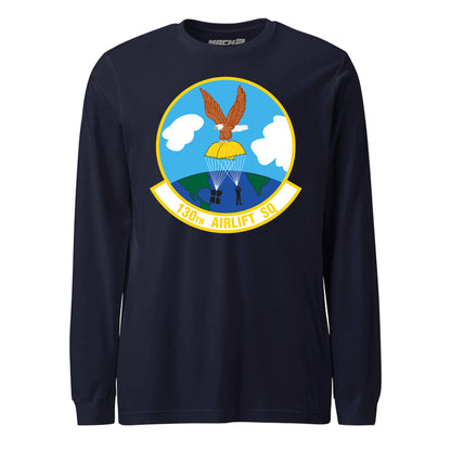 Mach2 Squadron Upload | 130TH AIRLIFT SQUADRON | Long Sleeve | Navy | MACH-LONG-SLEEVE-FRONT-NAVY.jpg