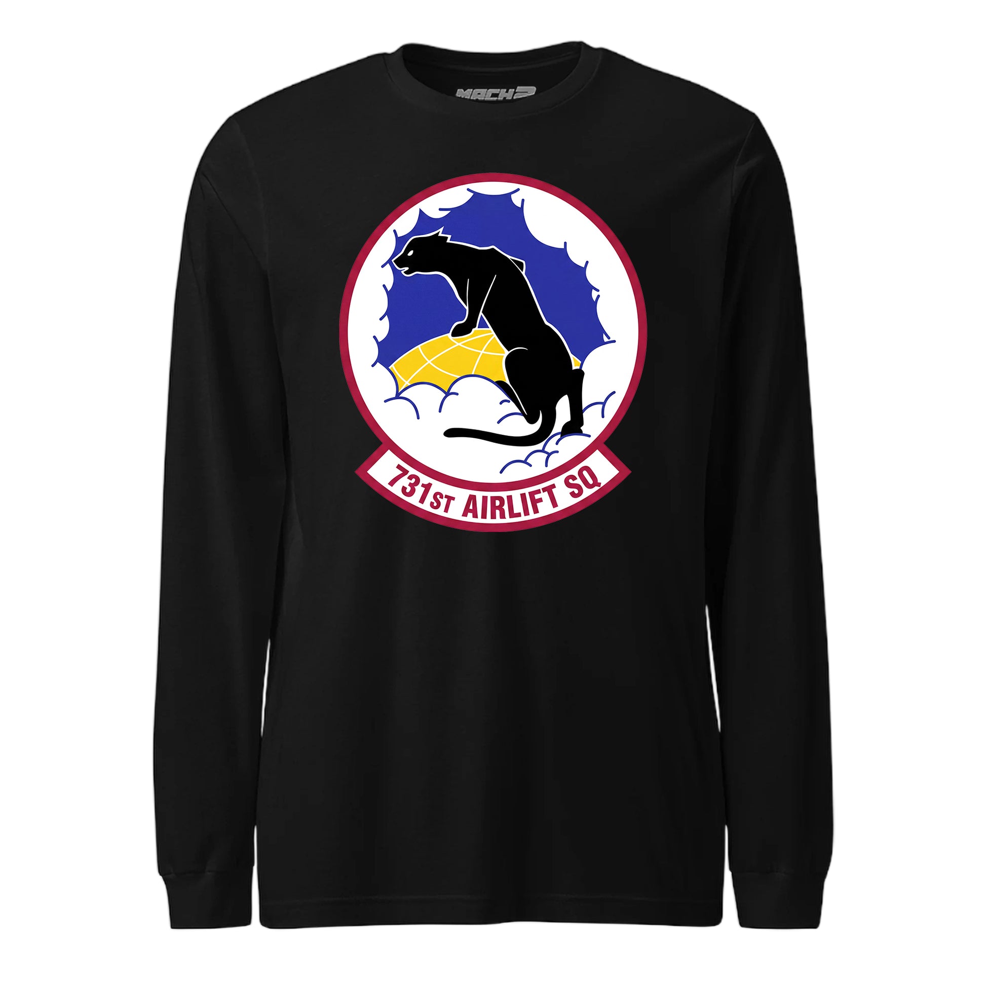 Mach2 Squadron Upload | 731ST AIRLIFT SQUADRON | Long Sleeve | Black | MACH-LONG-SLEEVE-FRONT-BLACK.jpg