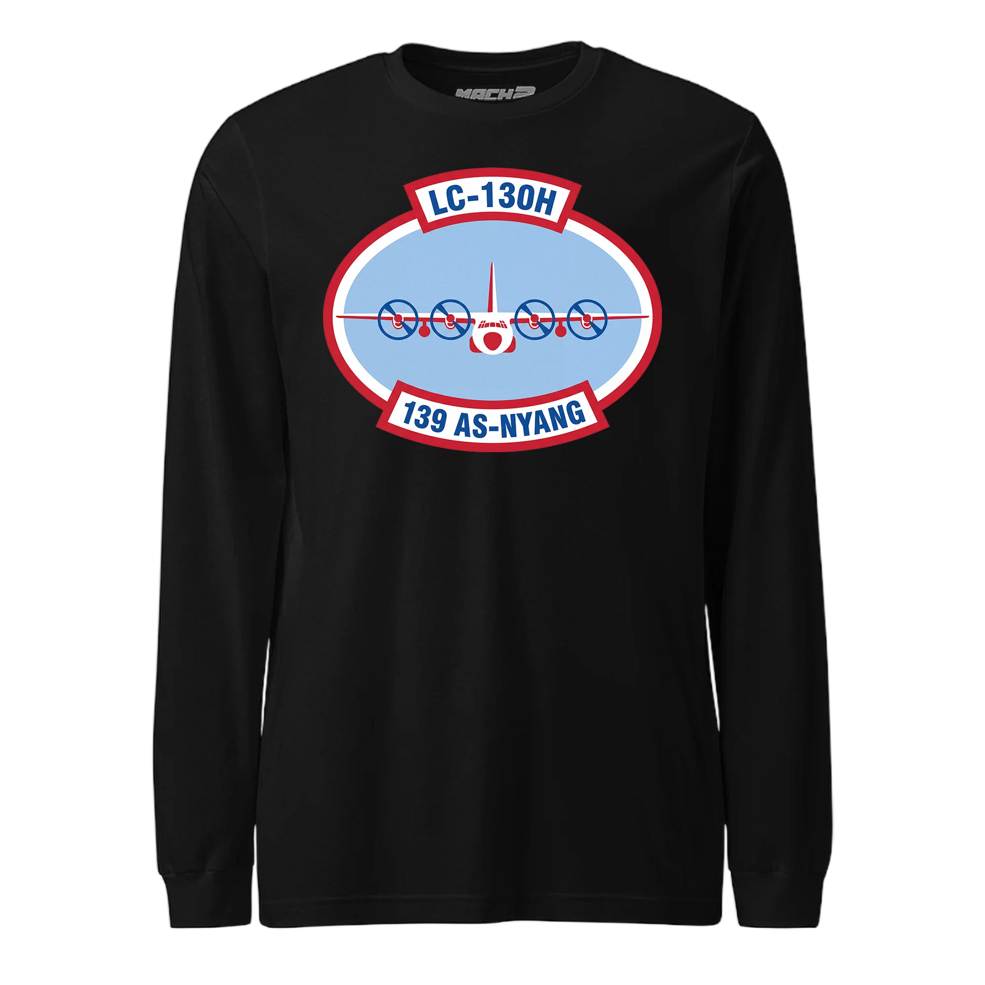 Mach2 Squadron Upload | 139TH AIRLIFT SQUADRON | Long Sleeve | Black | MACH-LONG-SLEEVE-FRONT-BLACK.jpg