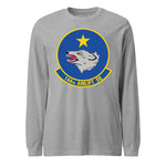 Mach2 Squadron Upload | 144TH AIRLIFT SQUADRON | Long Sleeve | Heather Grey | MACH-LONG-SLEEVE-FRONT-GREY.jpg