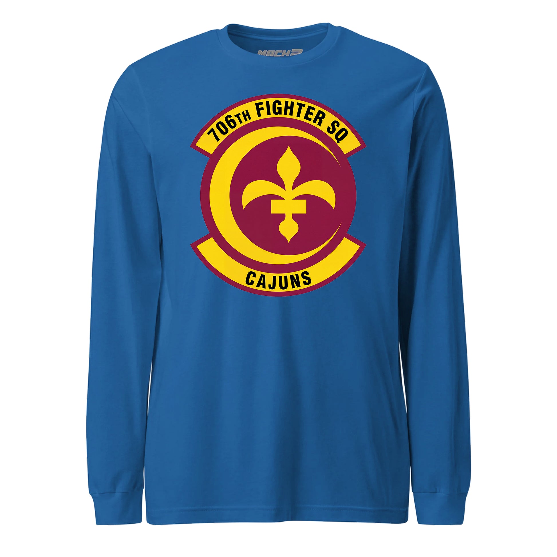 Mach2 Squadron Upload | 706TH AGGRESSOR SQUADRON | Long Sleeve | Royal | MACH-LONG-SLEEVE-FRONT-ROYAL.jpg
