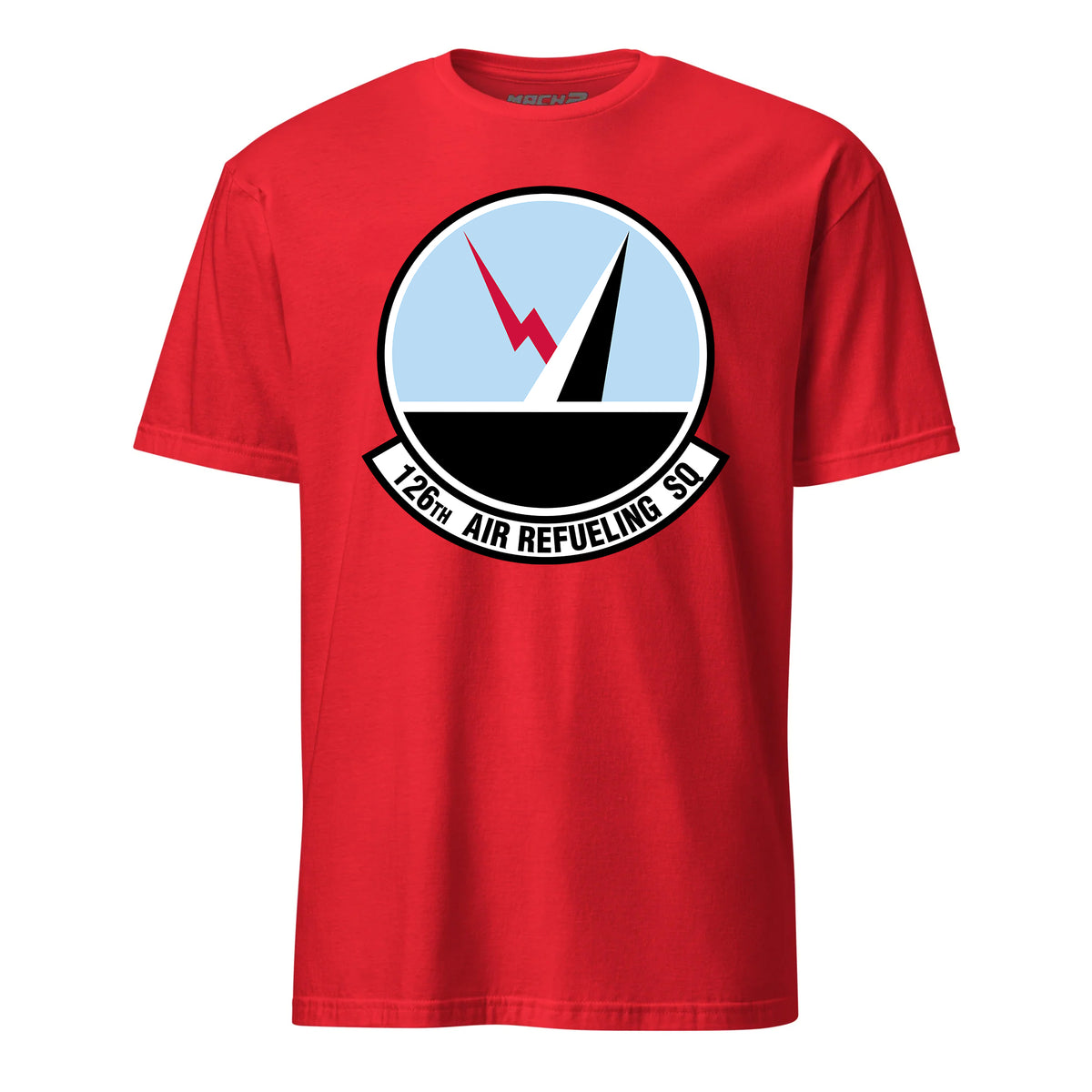 Mach2 Squadron Upload | 126TH AIR REFUELING SQUADRON | T-Shirt | Red | MACH-SHORT-SLEEVE-FRONT-RED.jpg
