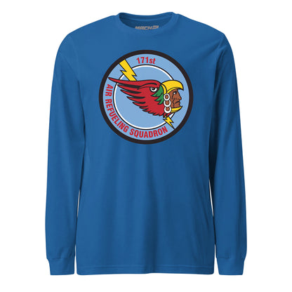Mach2 Squadron Upload | 171ST AIR REFUELING SQUADRON | Long Sleeve | Royal | MACH-LONG-SLEEVE-FRONT-ROYAL.jpg