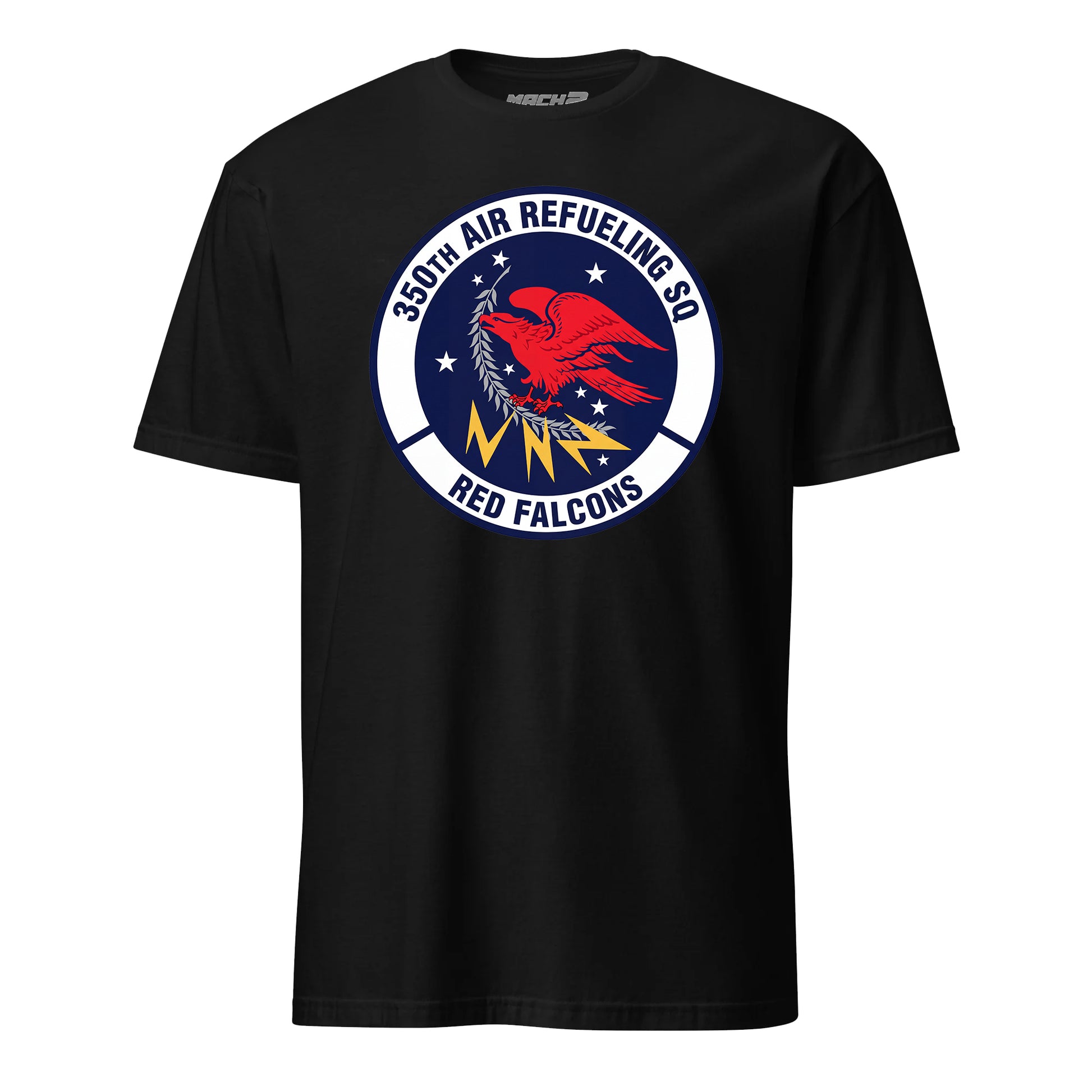 Mach2 Squadron Upload | 350TH AIR REFUELING SQUADRON | T-Shirt | Black | MACH-SHORT-SLEEVE-FRONT-BLACK.jpg