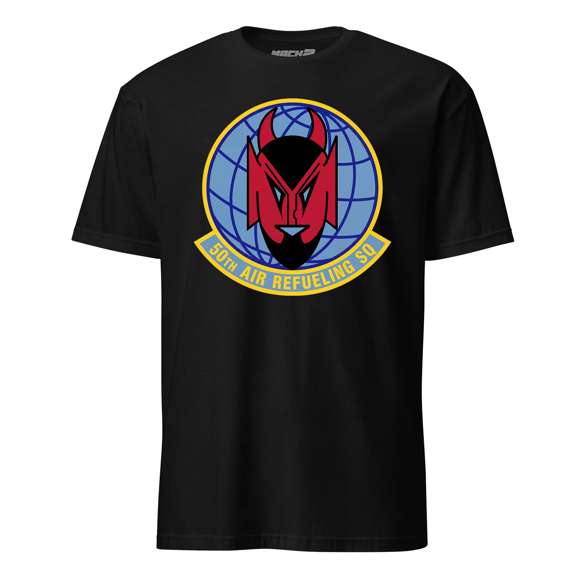Mach2 Squadron Upload | 50TH AIR REFUELING SQUADRON | T-Shirt | Black | MACH-SHORT-SLEEVE-FRONT-BLACK.jpg