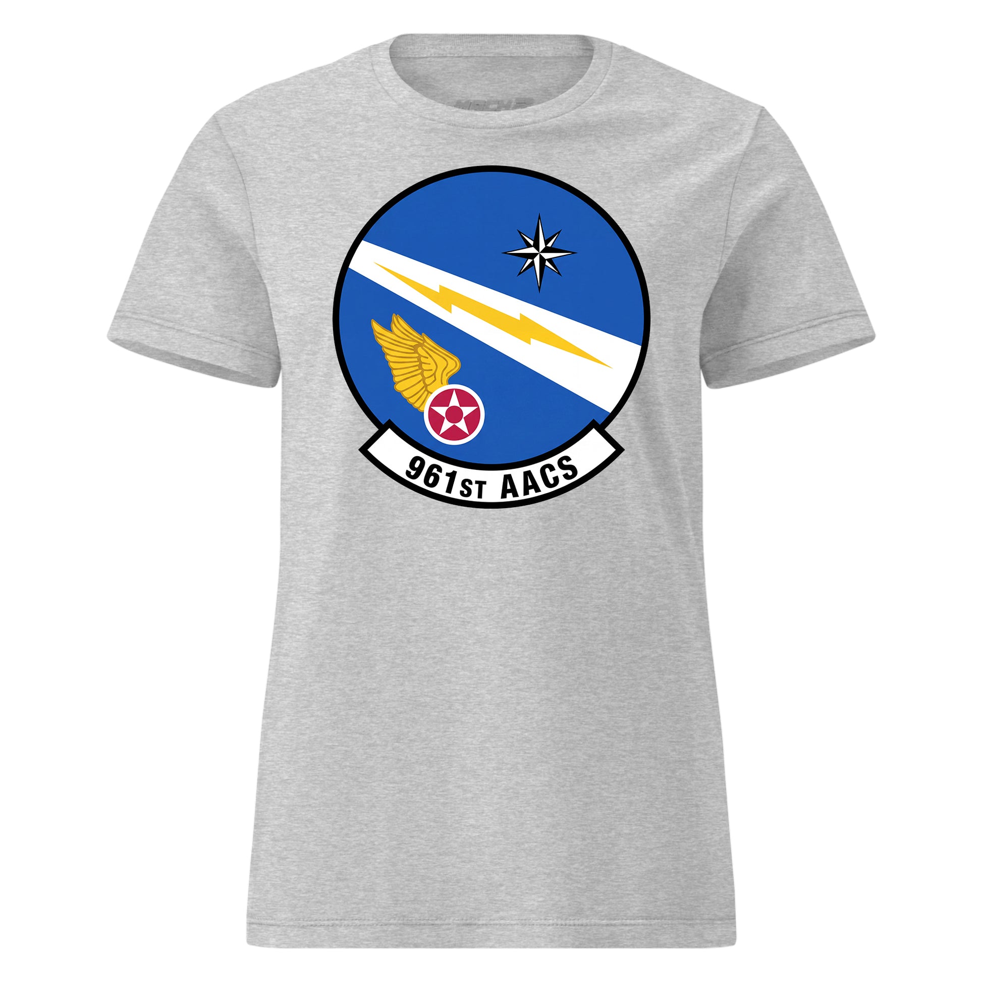 Mach2 Squadron Upload | 961ST AIRBORNE AIR CONTROL SQUADRON | Womens | Heather Grey | MACH-WOMENS-FRONT-GREY.jpg