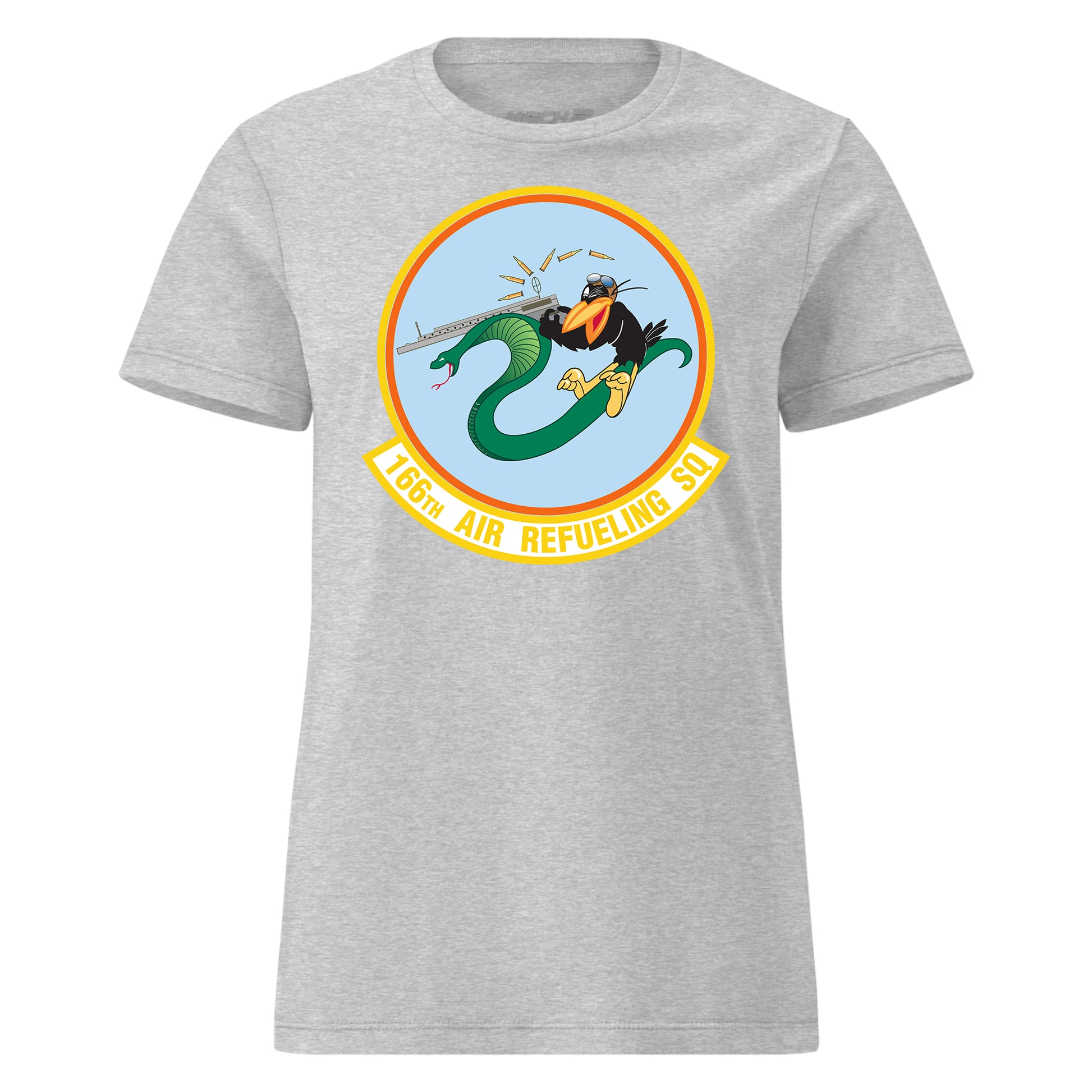 Mach2 Squadron Upload | 166TH AIR REFUELING SQUADRON | Womens | Heather Grey | MACH-WOMENS-FRONT-GREY.jpg