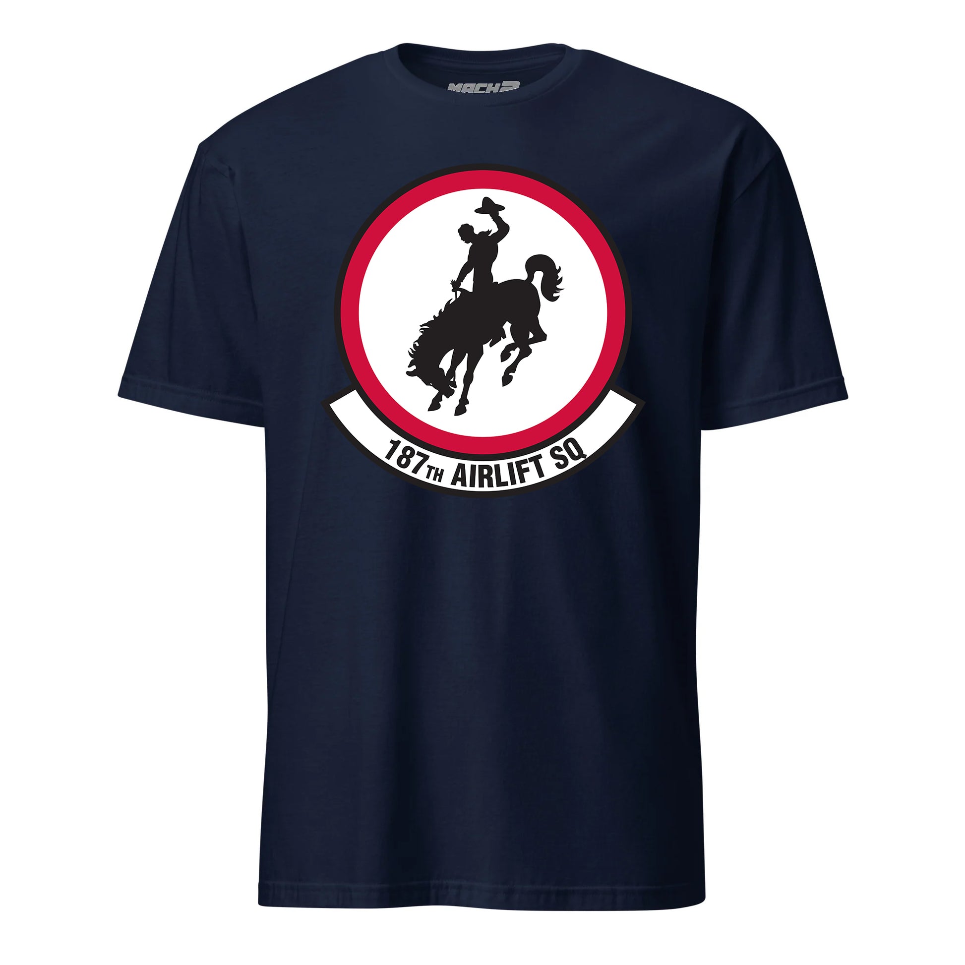 Mach2 Squadron Upload | 187TH AIRLIFT SQUADRON | T-Shirt | Navy | MACH-SHORT-SLEEVE-FRONT-NAVY.jpg
