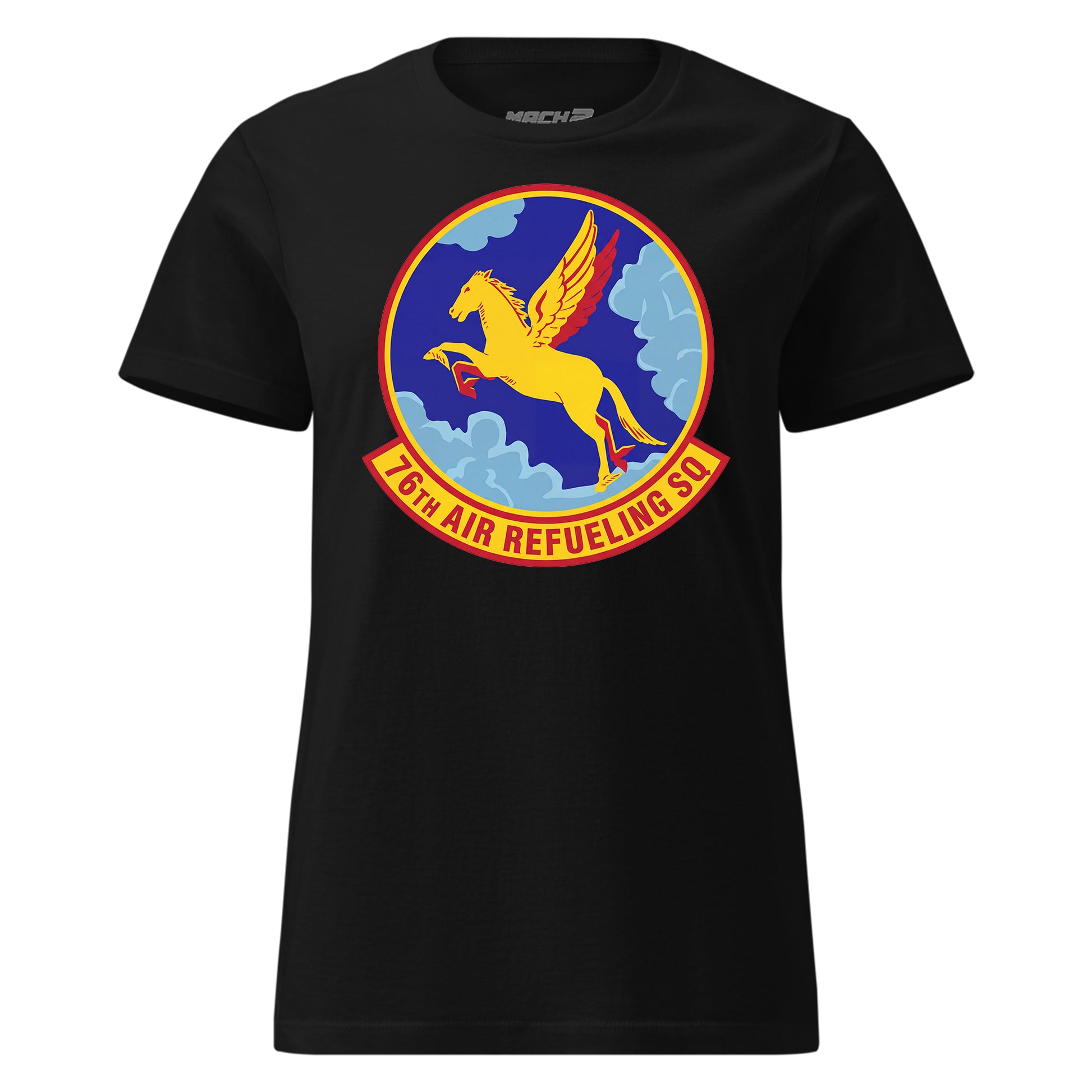 Mach2 Squadron Upload | 76TH AIR REFUELING SQUADRON | Womens | Black | MACH-WOMENS-FRONT-BLACK.jpg