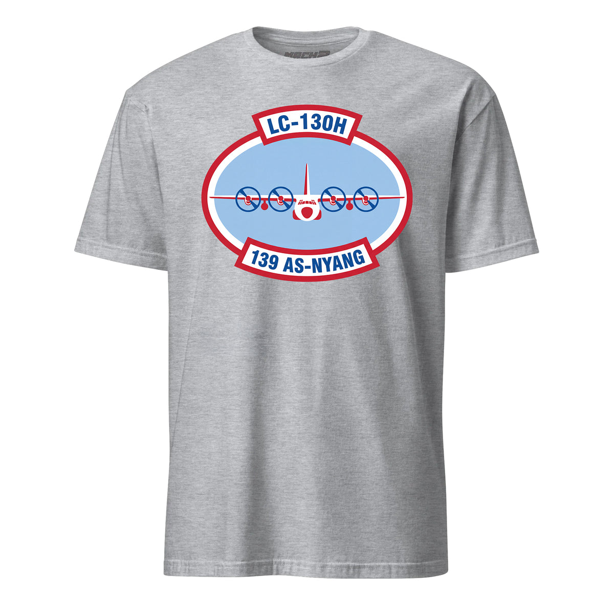 Mach2 Squadron Upload | 139TH AIRLIFT SQUADRON | T-Shirt | Heather Grey | MACH-SHORT-SLEEVE-FRONT-GREY.jpg