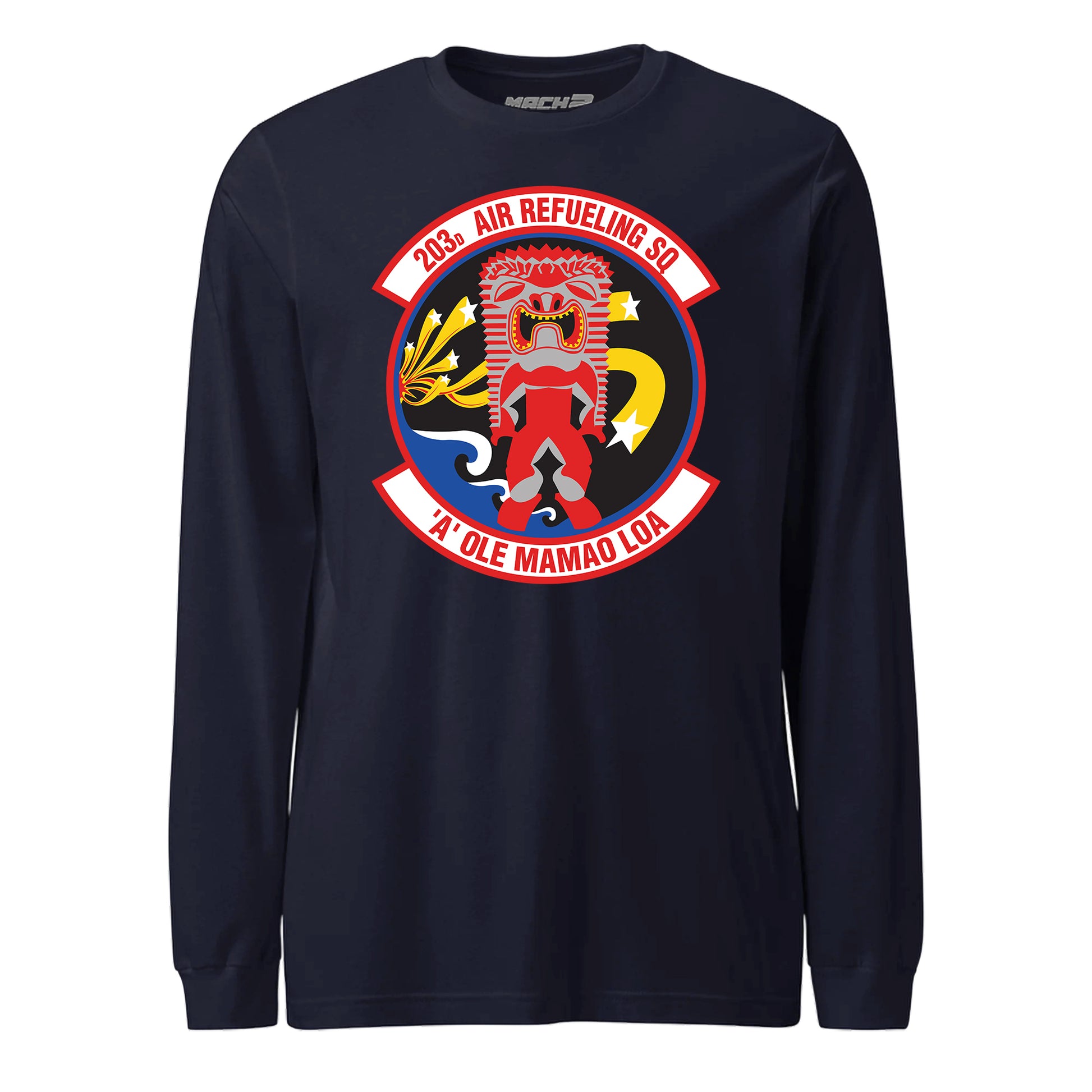 Mach2 Squadron Upload | 203RD AIR REFUELING SQUADRON | Long Sleeve | Navy | MACH-LONG-SLEEVE-FRONT-NAVY.jpg