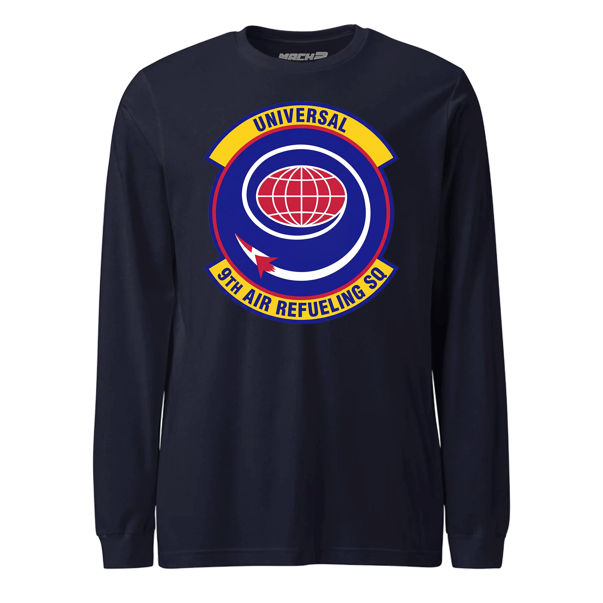 Mach2 Squadron Upload | 9TH AIR REFUELING SQUADRON | Long Sleeve | Navy | MACH-LONG-SLEEVE-FRONT-NAVY.jpg